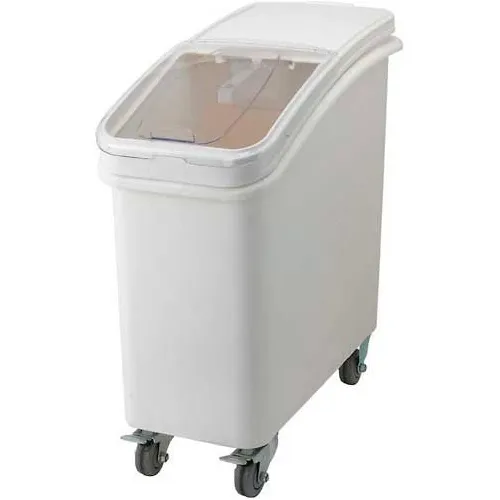 WinCo® Mobile Ingredient Bin W/ Lid, 30-13/32"L x 17"W x 30"H, White