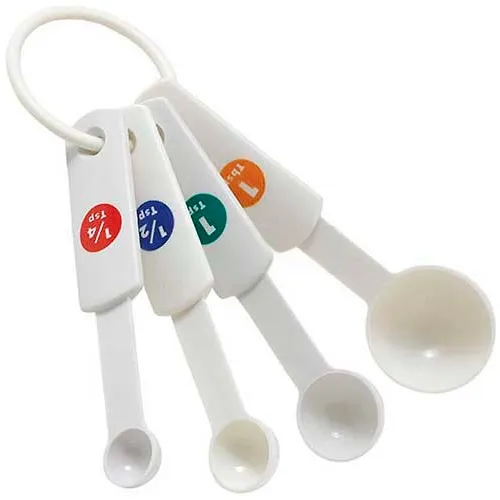 Winco MSPP-4 Measuring Cup W/ Capacity Marking, 1 Tsp & 1 Tbsp, Plastic, White - Pkg Qty 12