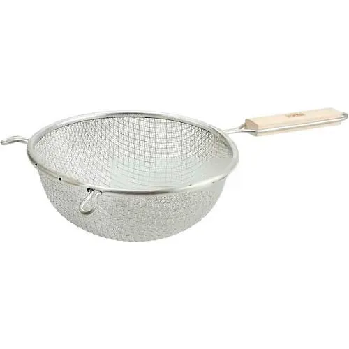 Winco MST-8D Reinforced Double Mesh, 8" Diameter, Stainless Steel - Pkg Qty 12