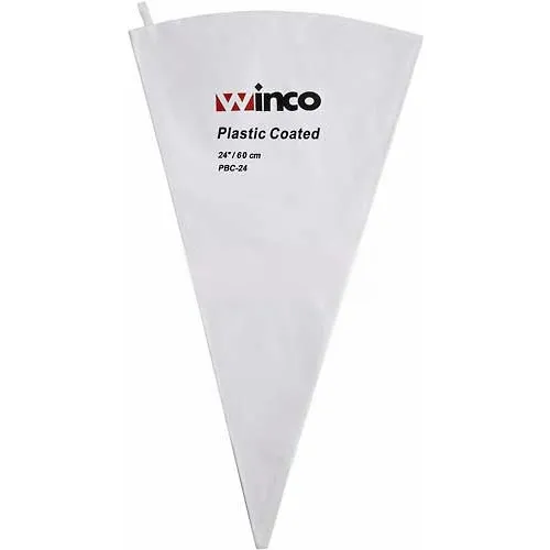 Winco PBC-24 Pastry Bag, 24", Cotton, Plastic Coated - Pkg Qty 24