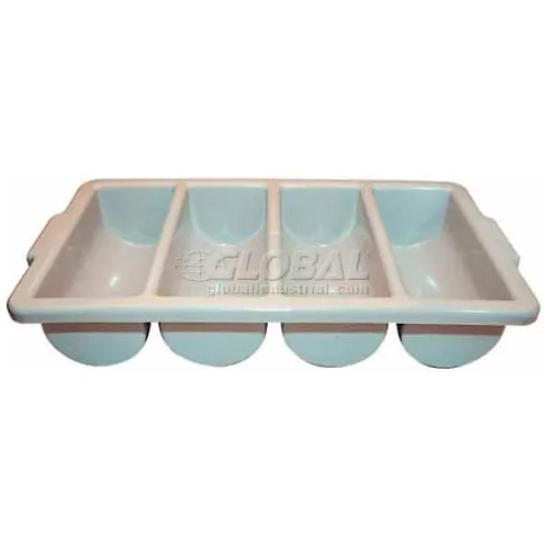 Winco PL-4B 4 Compartment Cutlery Bin - Pkg Qty 3