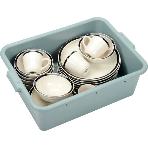 Winco PL-7G - Bus Box, Gray, Polypropylene, 21-1/2"D x 15-3/4"W x 7-1/4"H, NSF