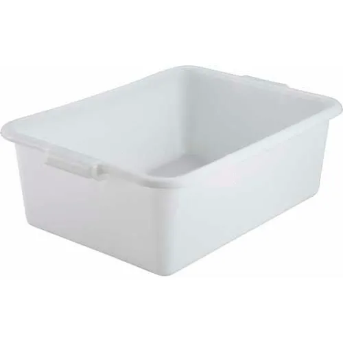 Winco PL-7W - Dish Box, White,  20-1/2" x 17-1/8" x 7" - Pkg Qty 12