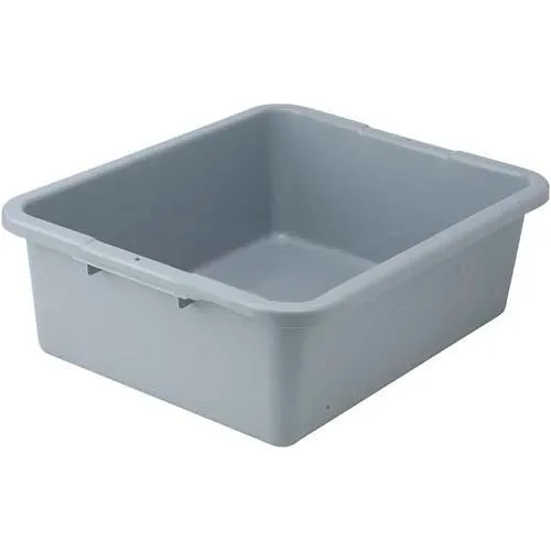 Winco PLW-7G 20.75" x 16.75" x 7"  Premium Heavy-Duty Dish Box, Gray