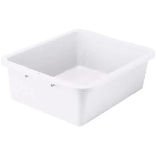 Winco PLW-7W Premium Heavy-Duty Dish Box, White, 20.75" x 16.75" x 7"