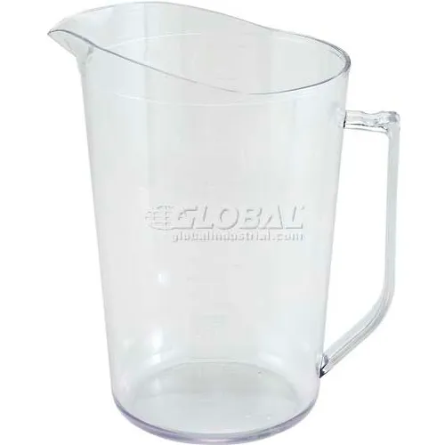 Winco PMU-400 Measuring Cup, 4 Qt, Clear, Polycarbonate - Pkg Qty 12