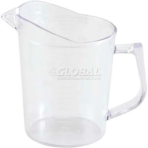 Winco PMU-50 Measuring Cup, 1 pt, Clear, Polycarbonate - Pkg Qty 36