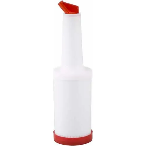 Winco PPB-2R Pour W/Red Spout & Lid, 2 Qt. - Pkg Qty 12