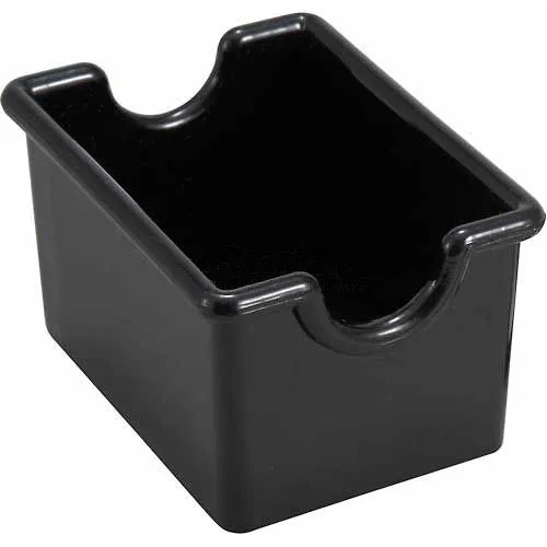 Winco PPH-1K Sugar Packet Holders, 3-1/2"L, 2-1/2"W, 2"H, Black, Plastic, 12/Pack