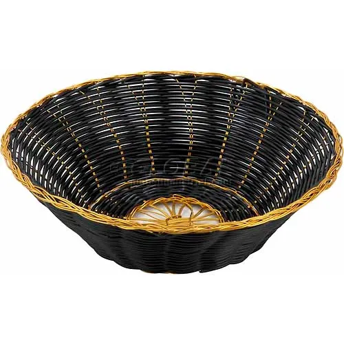 Winco PWBK-8R Round Woven Basket - Pkg Qty 3