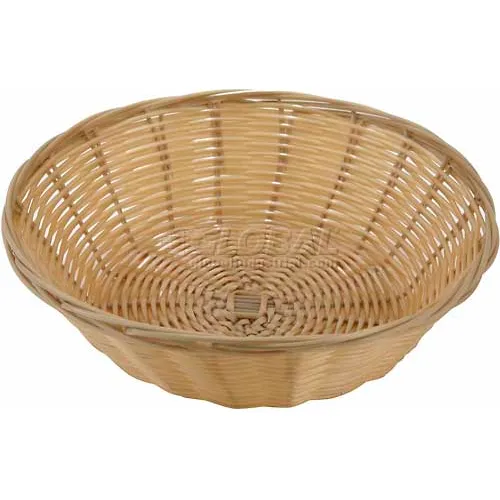 Winco PWBN-9R Round Woven Basket - Pkg Qty 3