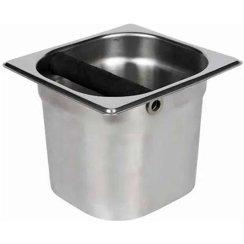 Winco SCD-5 Coffee Knock Box, 7"L, 6"W, 5"H, Stainless Steel - Pkg Qty 3