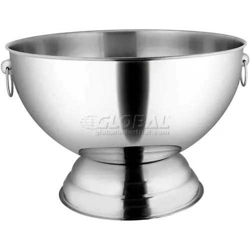 Winco SPB-35 Punch Bowl W/ Handles, 14 Qt., Stainless Steel - Pkg Qty 6