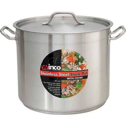 Winco SST-8 Stock Pot W/ Cover, 8 Qt.