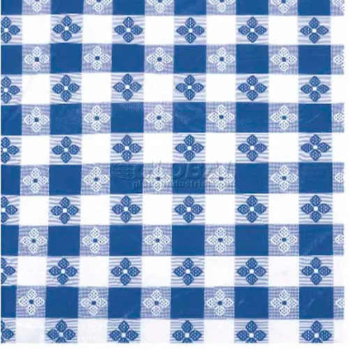 Winco TBCO-90R Checkered Table Cloth , 90"L, 52"W, PVC W/ Flannel Backing, Red & White - Pkg Qty 24