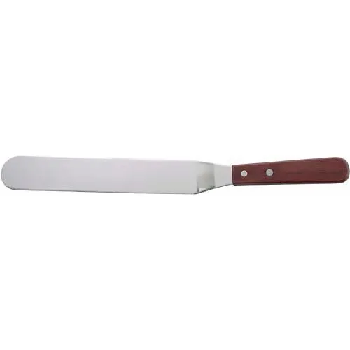 Winco TOS-9 Blade Offset Spatula, 9-1/2"L Blade, Wooden Handle - Pkg Qty 24