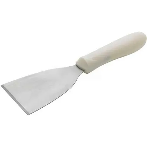 Winco TWP-32 Scraper, 3"L Blade, 4"W, White Polypropylene Handle - Pkg Qty 12