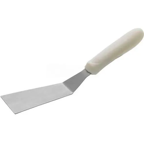 Winco TWP-50 Grill Spatula, 5-1/2"W Blade, 2-1/2"W, White Polypropylene Handle - Pkg Qty 12