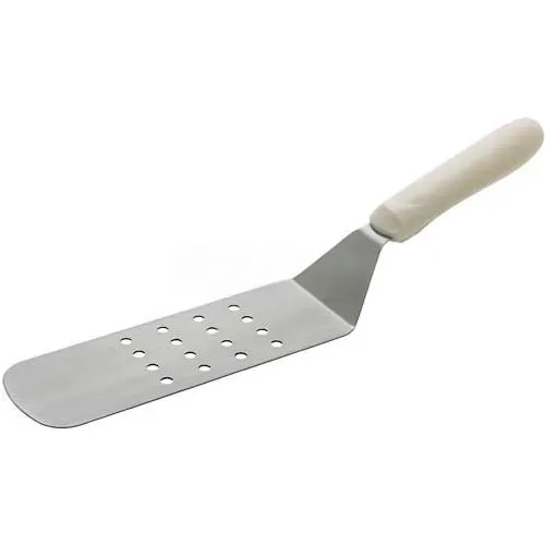 Winco TWP-91 Flexible Turner W/ Perforated Blade, 9-1/2"L Blade, 3"W, White Polypropylene Handle - Pkg Qty 12