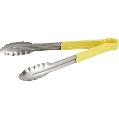 Winco UT-16HP-Y Utility Tong Cold Food Service, Cold Food Service, 16"L, Yellow - Pkg Qty 12