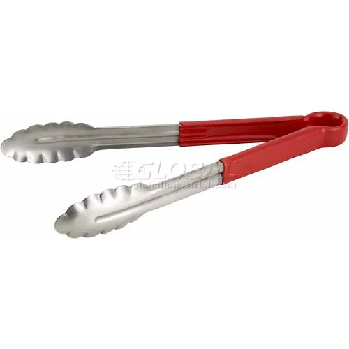Winco UT-9HP-R Utility Tong Cold Food Service, Cold Food Service, 9"L, Red - Pkg Qty 12