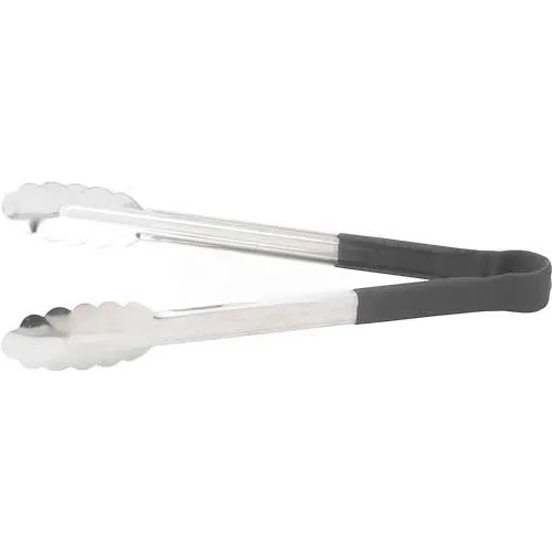 Winco UTPH-12K Utility Tong Heat Resistant, Heat Resistant, 12"L, Black - Pkg Qty 12