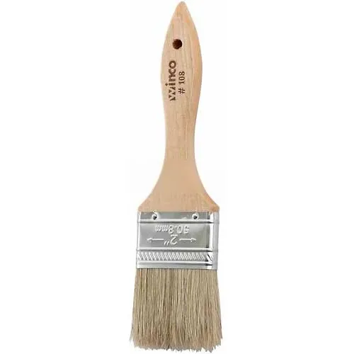 Winco WBR-20 Pastry Brush, 2"W, Wood handle - Pkg Qty 24