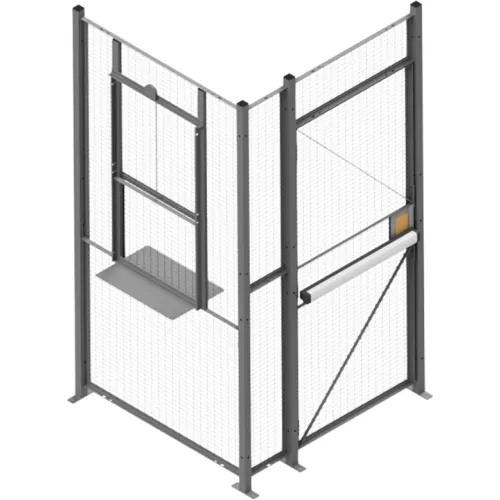 WireCrafters® 840 Style, 2 sided Driver Cage, No Ceiling 3'W x 4'D x 8'H