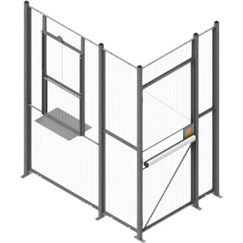 WireCrafters® 840 Style, 2 sided Driver Cage, No Ceiling 4'W x 6'D x 8'H