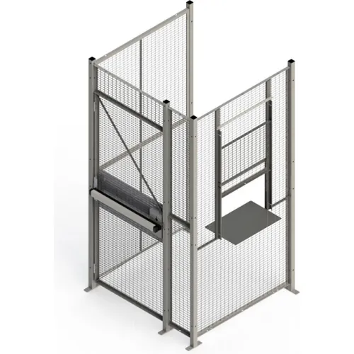 WireCrafters® 840 Style, 3 sided Driver Cage, No Ceiling 3'W x 8'D x 8'H