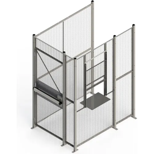 WireCrafters® 840 Style, 3 sided Driver Cage, No Ceiling 4'W x 6'D x 8'H