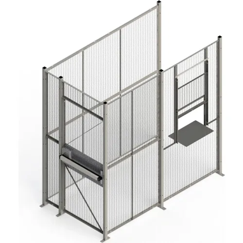 WireCrafters® 840 Style, 3 sided Driver Cage, No Ceiling 5'W x 10'D x 8'H