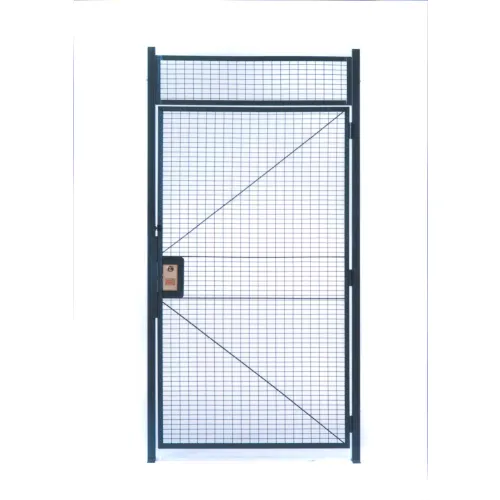 WireCrafters® RapidWire™ Woven Wire Hinge Door, 3'W x 7'H, 12' 5-1/4" Overall Height