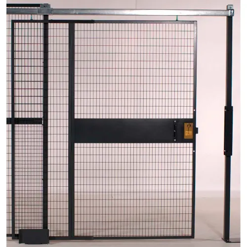 WireCrafters® RapidWire™ Woven Wire Slide Door, 6'W x 8'H, 12' 5-1/4" Overall Height